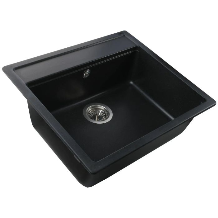 Мойка гранитная Bretta Universal 570х510х190 черный металлик