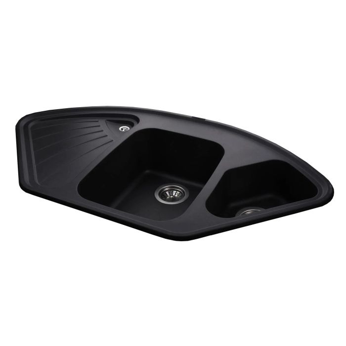 Мойка гранитная Bretta Alweus 1060х575х190  черный металлик