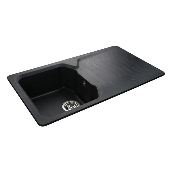 Мойка гранитная Bretta Teca 860х500х190  черный металлик