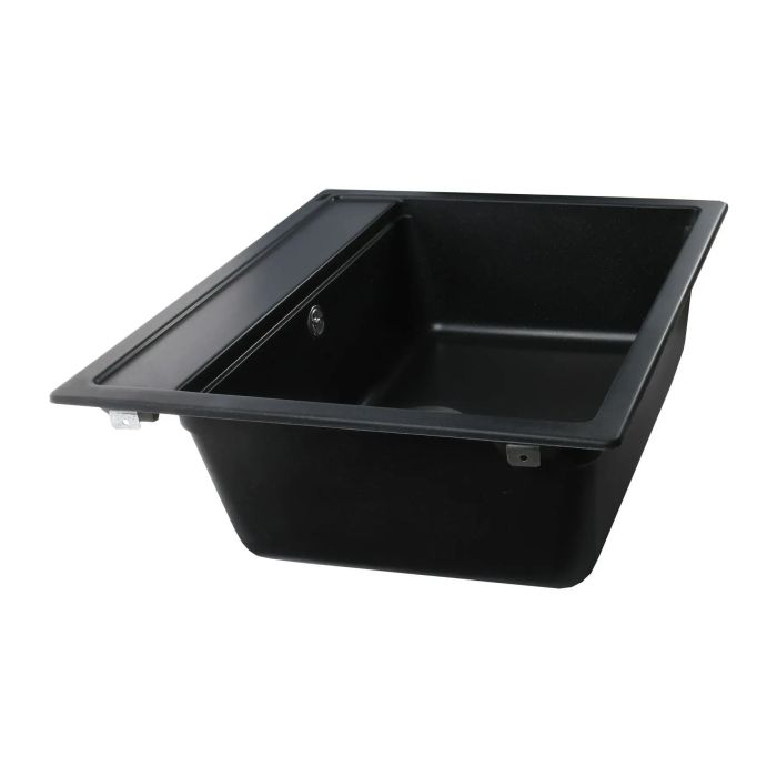 Мойка гранитная Bretta Universal 570х510х190 черный металлик