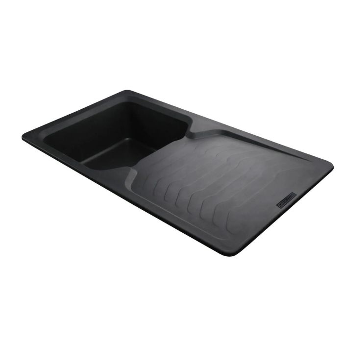 Мойка гранитная Bretta Teca 860х500х190  черный металлик