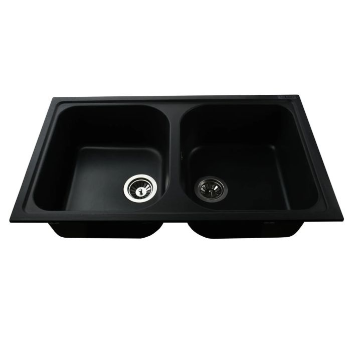 Мойка гранитная Bretta Longrand 860х500х205  черный металлик
