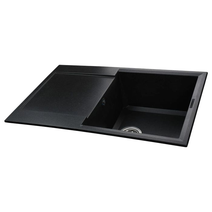 Мойка гранитная Bretta Metra 790х500х230  черный металлик