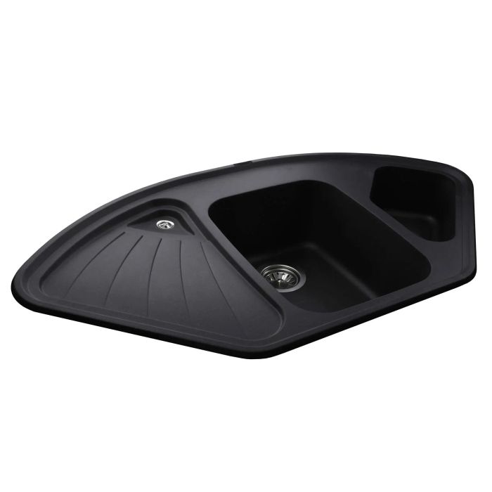 Мойка гранитная Bretta Alweus 1060х575х190  черный металлик