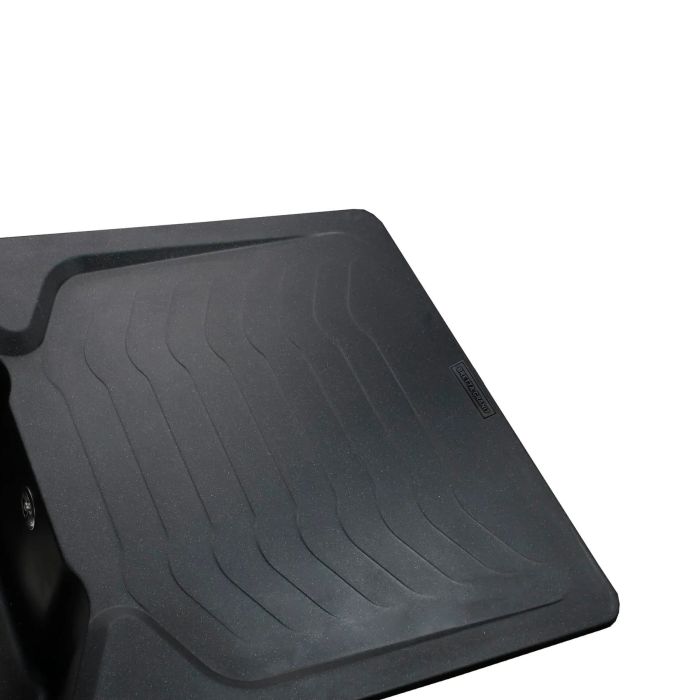 Мойка гранитная Bretta Teca 860х500х190  черный металлик