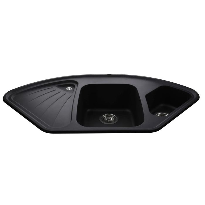 Мойка гранитная Bretta Alweus 1060х575х190  черный металлик