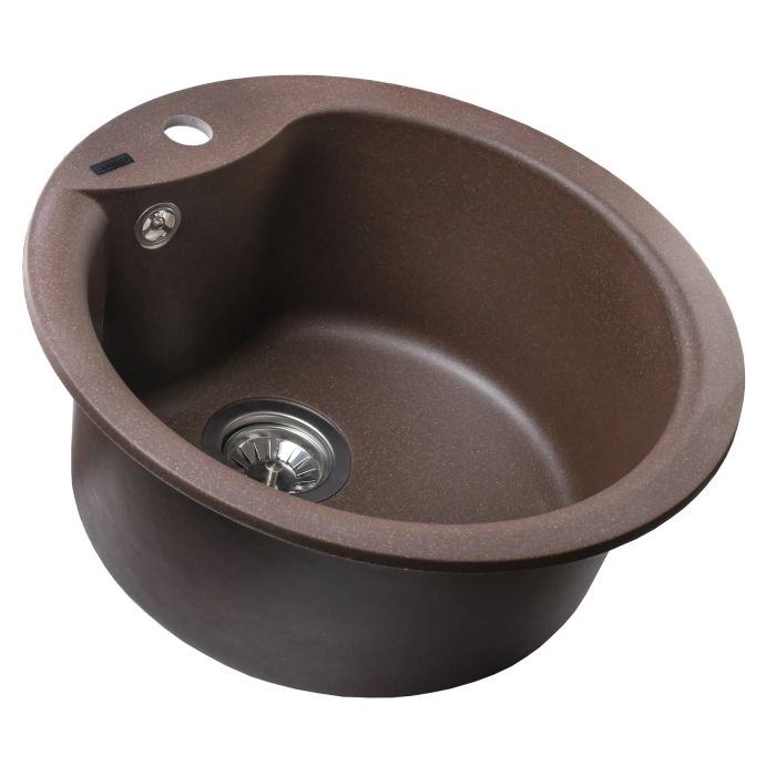 Мойка гранитная Bretta Rondo 485х215 коричневый