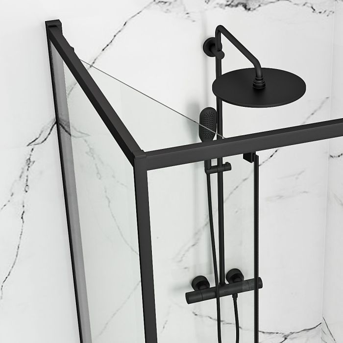 Душевая кабина Rea Space In 90x90 R/L черный
