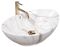Раковина накладна Rea Wendy 590х380х195 білий, мармур