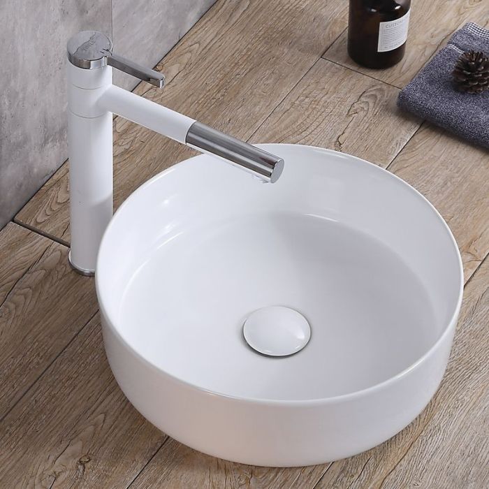 Раковина накладная Rea Elma 450х450х140 белый