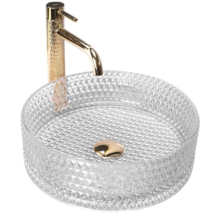 Раковина накладная Rea Cristal 355х355х115