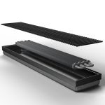 Конвектор внутрипольный Teplowatt 80х20 Comfort черный