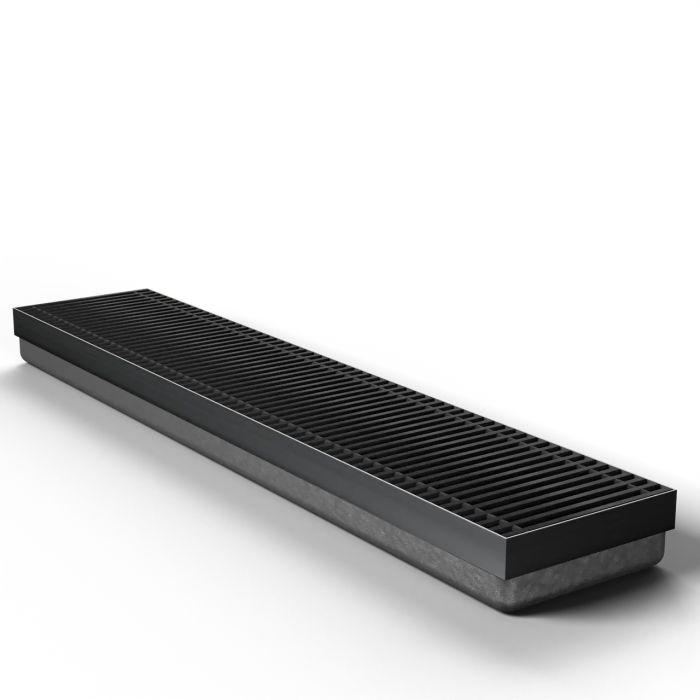Конвектор внутрипольный Teplowatt 250х20 Comfort черный дренаж