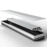 Конвектор внутрипольный Teplowatt 80х20 Comfort серый дренаж