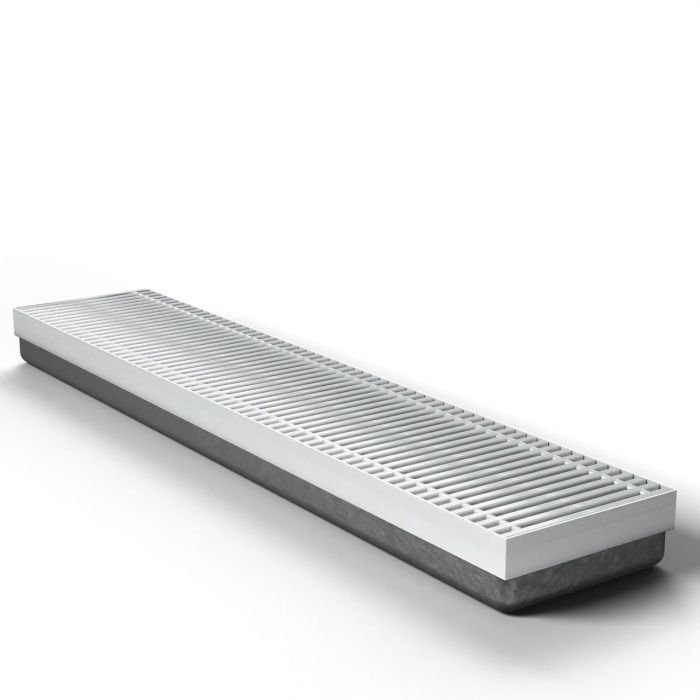 Конвектор внутрипольный Teplowatt 80х20 Comfort серый