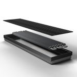 Конвектор внутрипольный Teplowatt 325х26.5 Comfort черный