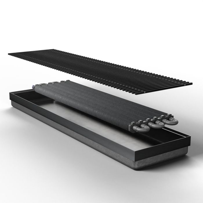Конвектор внутрипольный Teplowatt 50х26.5 Comfort черный дренаж