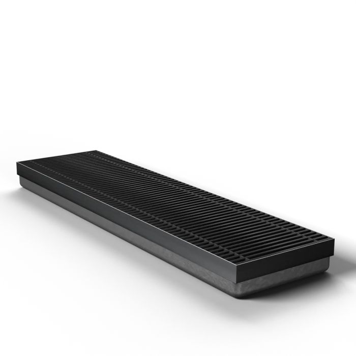 Конвектор внутрипольный Teplowatt 50х26.5 Comfort черный дренаж