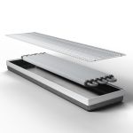 Конвектор внутрипольный Teplowatt 325х26.5 Comfort серый