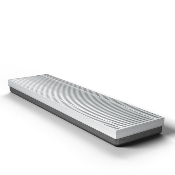 Конвектор внутрипольный Teplowatt 250х26.5 Comfort серый дренаж