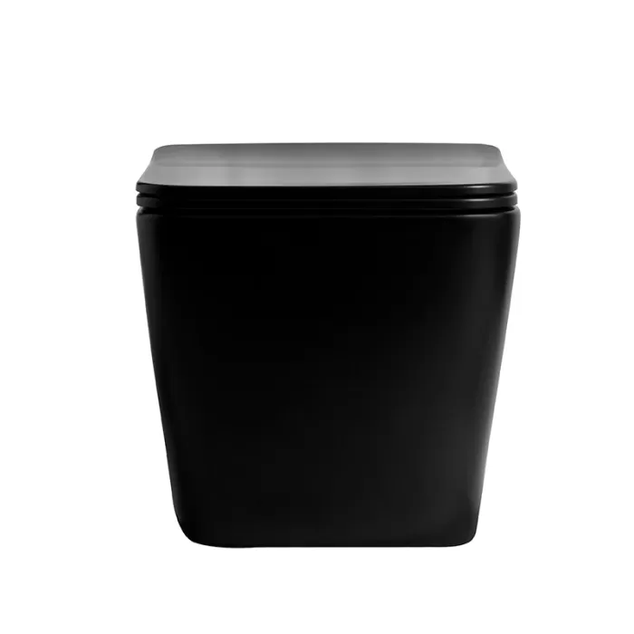 Унитаз подвесной Dusel Cubis Black Matt DWHT10201030RВ с сиденьем Slim Soft-Close