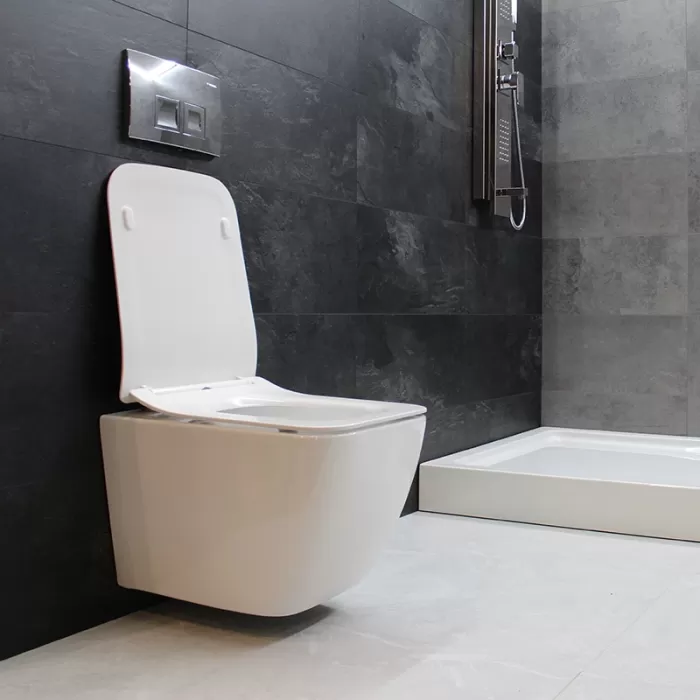 Унитаз подвесной Dusel Cubis DWHT10201030R с сиденьем Soft Close дюропласт