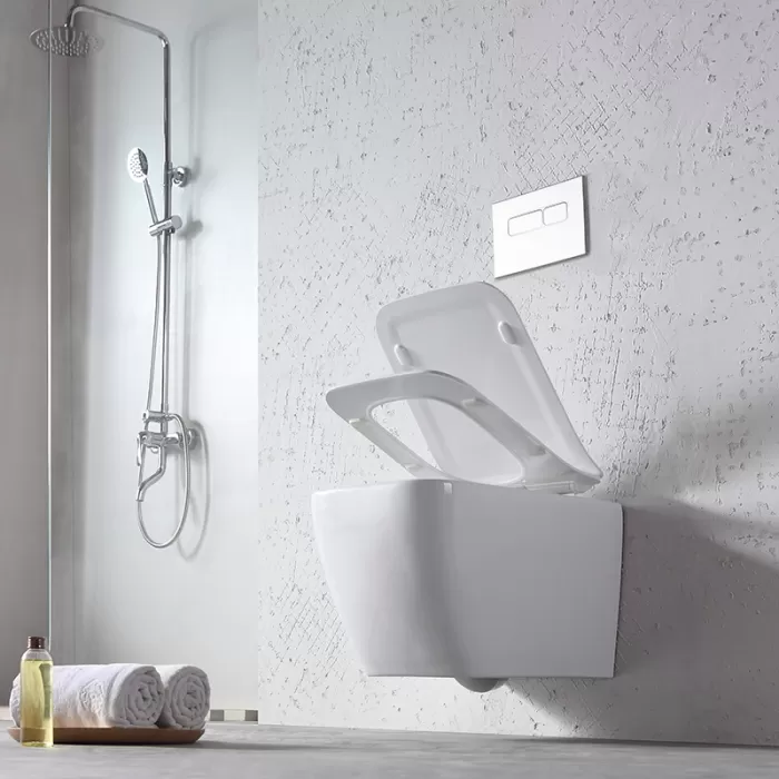 Унитаз подвесной Dusel Cubis DWHT10201030R с сиденьем Soft Close дюропласт