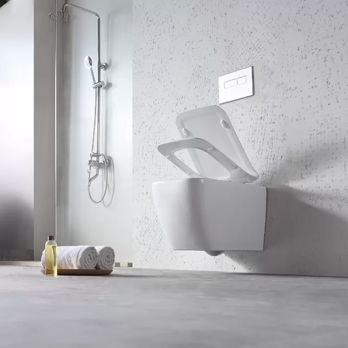 Унитаз подвесной Dusel Cubis DWHT10201030R с сиденьем Soft Close дюропласт