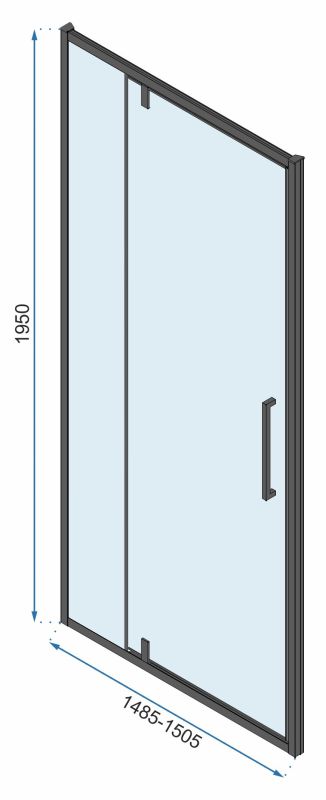 Душевая кабина Rea Rapid Swing 80x80 R/L черный