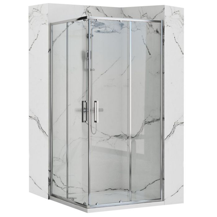 Душевая кабина Rea Punto 80x80 R/L хром