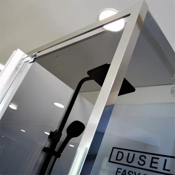 Душевая кабина Dusel А-516, 100х100х190, дверь распашная, тонированное стекло