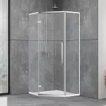 Душевая кабина Dusel DL197H Chrome, 90х90х190, пятиугольная, стекло прозрачное