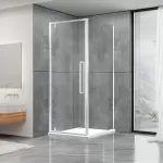 Душевая кабина Dusel DL198/DL196 Chrome, 100х100х190, стекло прозрачное