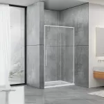 Душевые двери Dusel DSL191 Chrome раздвижные, стекло прозрачное, 140х190