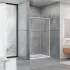 Душові двері Dusel DSL191 Chrome розсувні, скло прозоре, 120х190