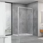 Душевая кабина Dusel DSL191+195 Chrome 120х80х190, двери раздвижные, стекло прозрачное