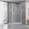 Душова кабіна Dusel DSL191+195 Chrome 120х90х190, двері розсувні, скло прозоре