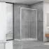 Душова кабіна Dusel DSL191+195 Chrome 120х90х190, двері розсувні, скло прозоре