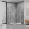 Душова кабіна DUSEL DSL194 Chrome 90х90х190, двері розсувні, скло прозоре