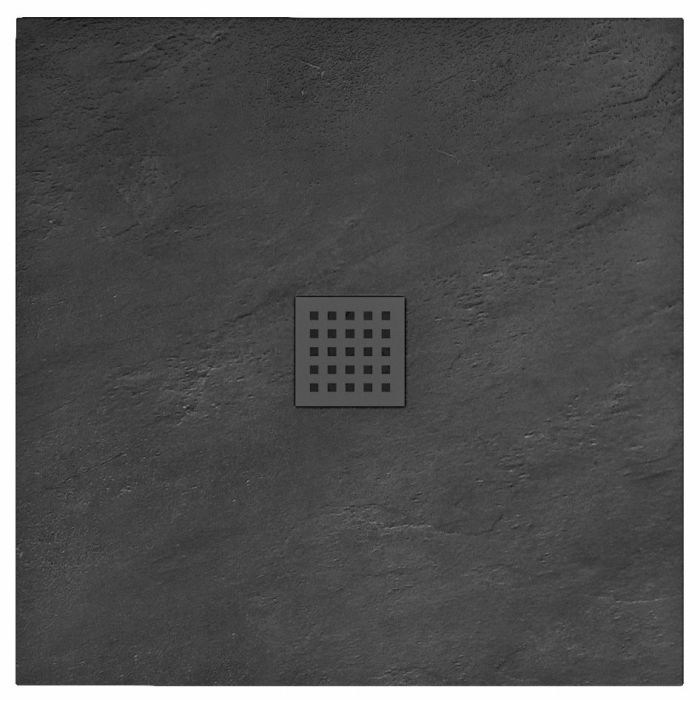 Душевой поддон Rea Rock 90x90x3,5 черный