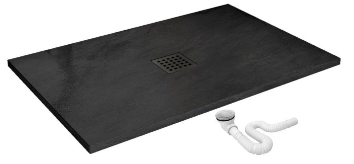Душевой поддон Rea Rock 80x120x3,5 черный