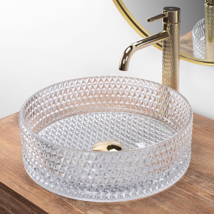 Раковина накладная Rea Cristal 355х355х115
