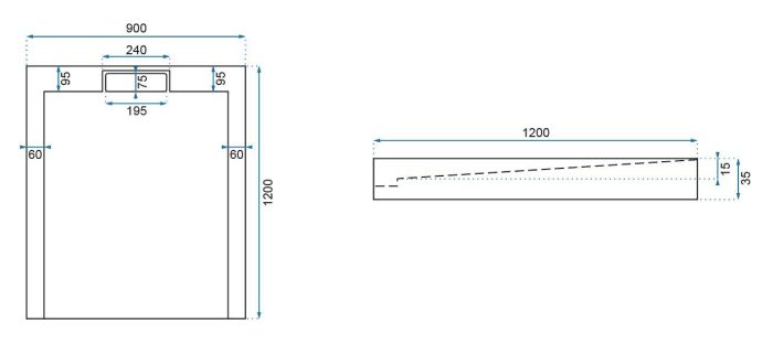 Душевой поддон Rea Grand 90x120х3,5 белый