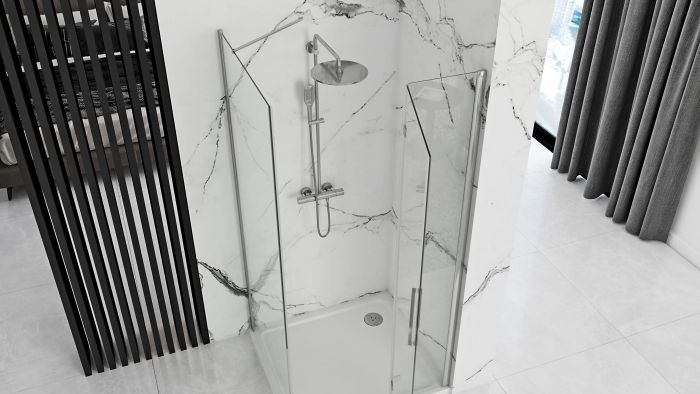 Душевая кабина Rea Molier 80x90 R/L хром