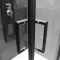 Душова кабіна Dusel EF-184B Black Matt, 100х100х190, двері розсувні, прозоре скло