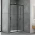 Душові двері Dusel EF185B Black Matt розсувні, скло прозоре, 140х190