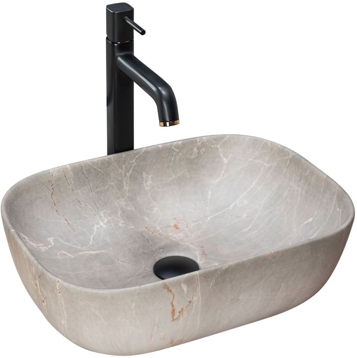 Раковина накладная Rea Livia 465х335х135 бежевый