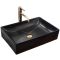 Раковина накладна Rea Inga 510х345х120 чорний, мармур