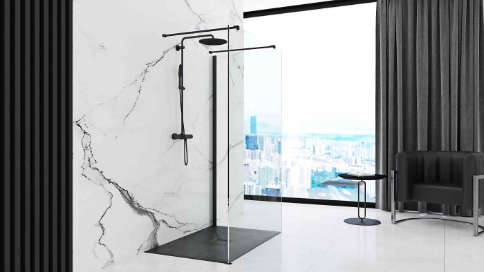 Душевой поддон Rea Stone 90x120х3,5 черный