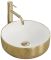 Раковина накладна Rea Sami 360х360х120 білий, золото